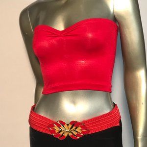 1980s Red Tube Top